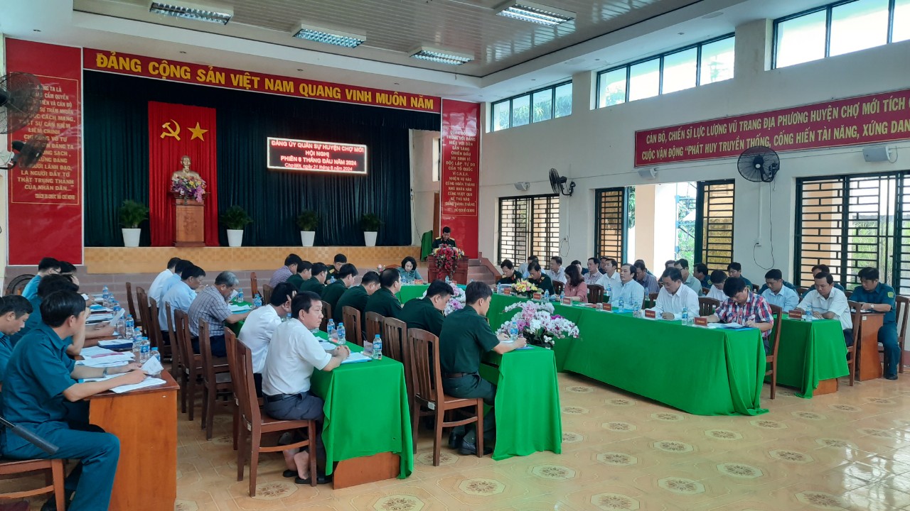 Đảng ủy Quân sự huyện Chợ Mới họp phiên 6 tháng đầu năm 2024