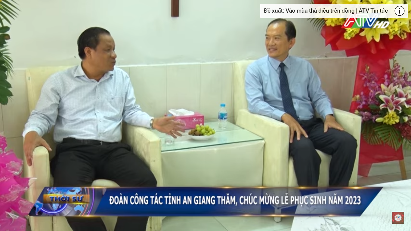 Đoàn công tác tỉnh An Giang thăm, chúc mừng Lễ phục sinh năm 2023