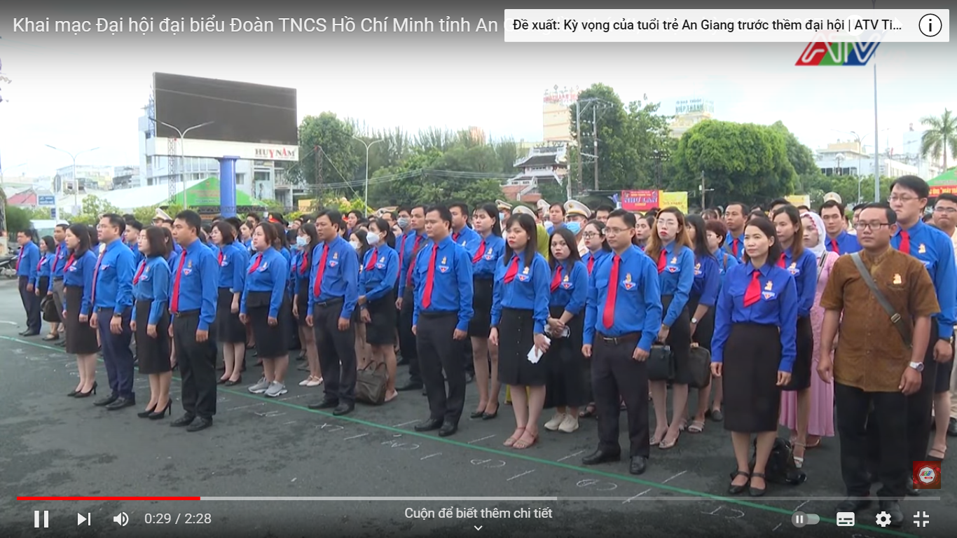 Khai mạc Đại hội đại biểu Đoàn TNCS Hồ Chí Minh tỉnh An Giang lần thứ XI, nhiệm kỳ 2022 - 2027